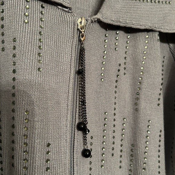 Gray Sweater Zipper Jacket 3X - Picture 2 of 11